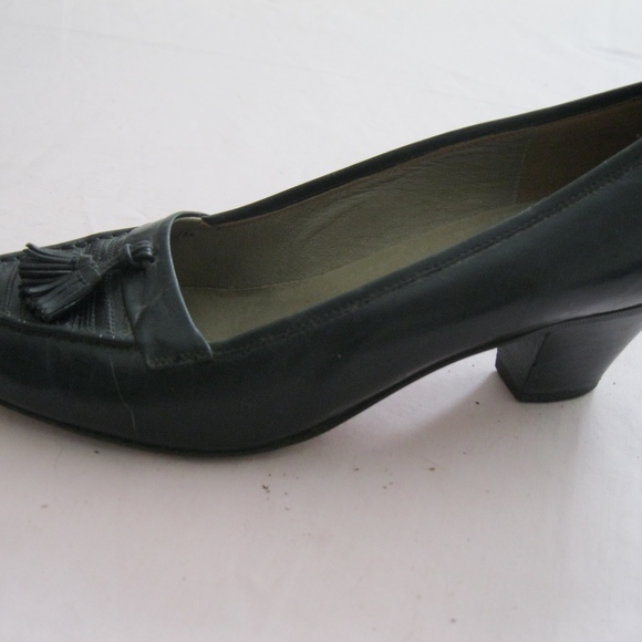 Escarpins Evan Picone Noir Daim - Imprimé Animal - Taille US 7.5 - Talon Moyen - Occasion